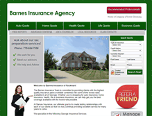 Tablet Screenshot of barnes-insurance.com